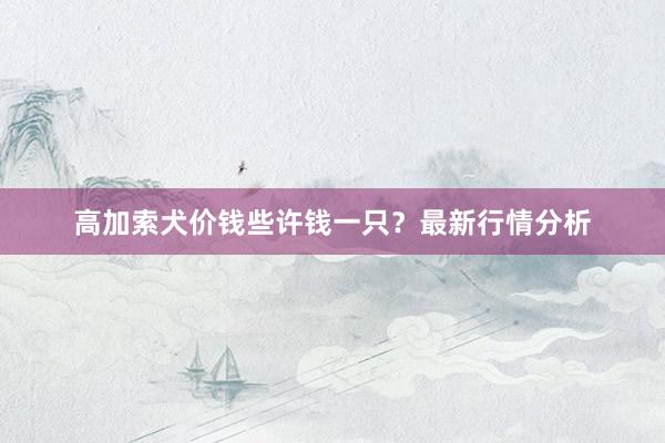 高加索犬价钱些许钱一只？最新行情分析